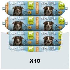 10x Meat Roll Hondenvoer Nat Lam - Zalm 800 gr^Fokker Online