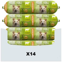 Hondenvoer<Fokker 14x Meat Roll Hondenvoer Nat Rund - Zalm 350 gr