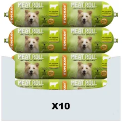 10x Meat Roll Hondenvoer Nat Rund - Zalm 800 gr^Fokker New