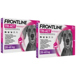 2x Tri-Act Anti Vlooien en Teken Druppels L 3 pipetten^Frontline