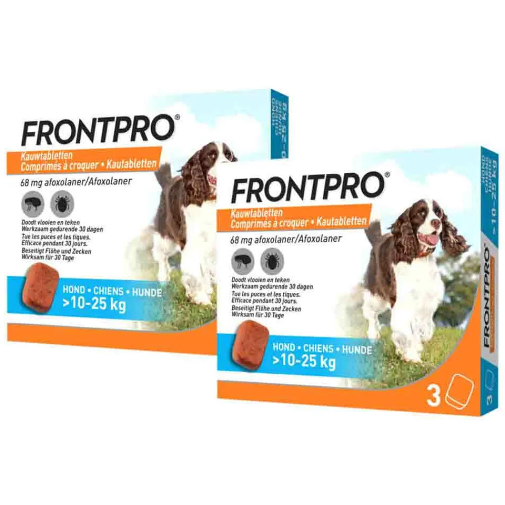 Sale 2x Hond L 10-25 kg 3 tabletten Vlo, Teek & Worm