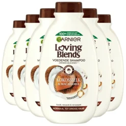 6x Loving Blends Kokosmelk en Macadamia Shampoo 300 ml^Garnier Outlet
