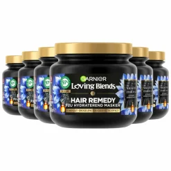 Haarmasker<Garnier 6x Loving Blends Magnetic Charcoal Haarmasker 340 ml