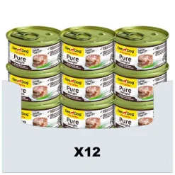 Hondenvoer<GimDog 12x Little Darling Pure Delight Kip - Rund 85 gr