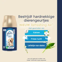 Luchtverfrisser<Glade 6x Automatic Spray Navulling Refreshing Air tegen Huisdierengeurtjes 269 ml