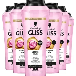 6x Shampoo Liquid Silk 250 ml^Gliss New
