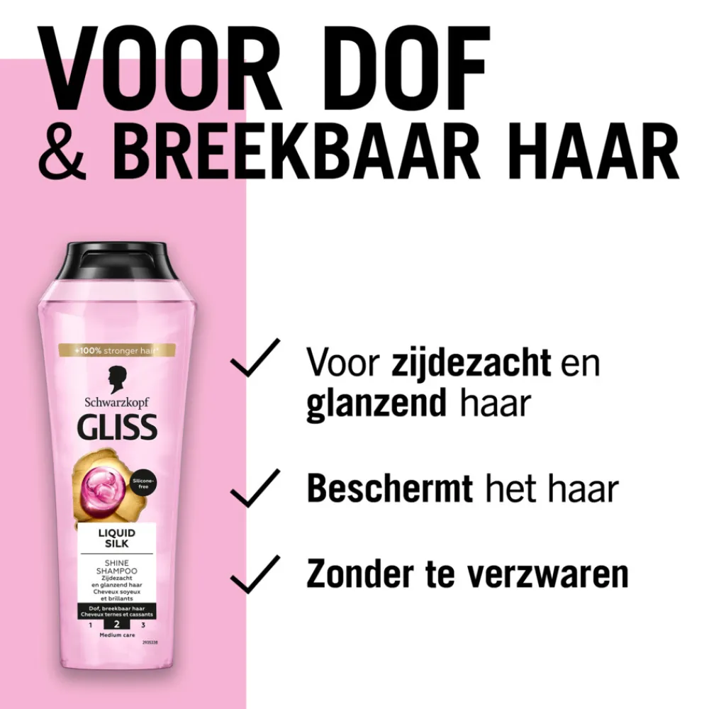 6x Shampoo Liquid Silk 250 ml^Gliss New