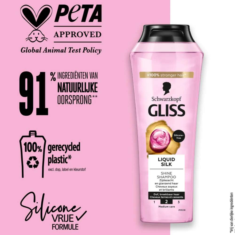 6x Shampoo Liquid Silk 250 ml^Gliss New