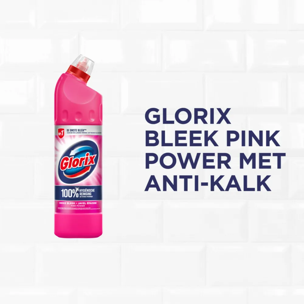 Toiletartikelen|Badkamerartikelen<Glorix 15x Bleek Pink Power 750 ml