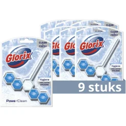9x Toiletblok Power Clean Hygiëne^Glorix Hot