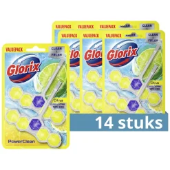 Toiletartikelen<Glorix 7x Toiletblok Power Clean Citroen 2 stuks