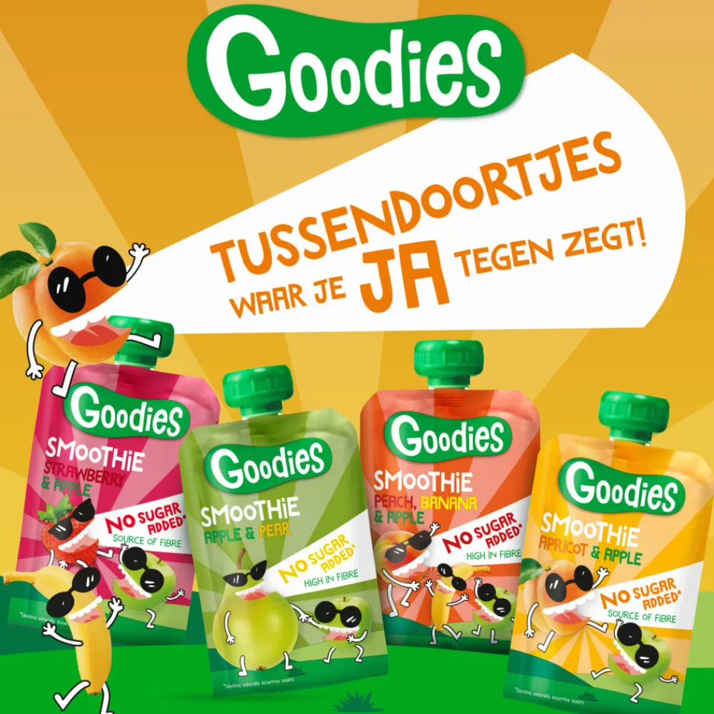 Baby & Peutervoeding<Goodies 6x Knijpfruit Smoothie Perzik, Banaan & Appel 100 gr