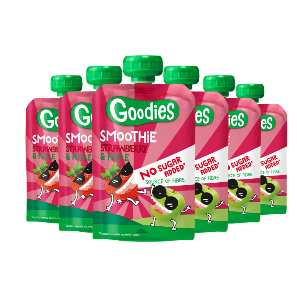 Baby & Peutervoeding<Goodies 6x Knijpfruit Smoothie Aardbei & Appel 100 gr