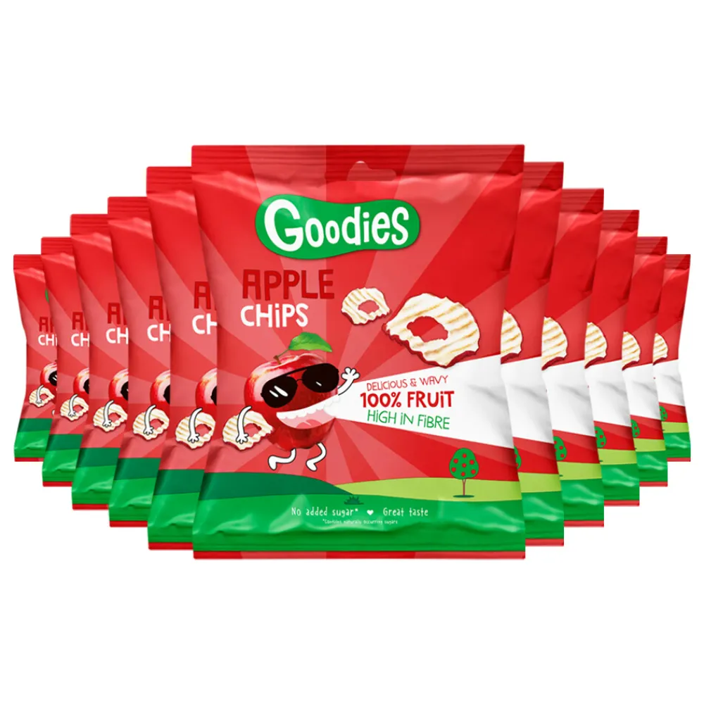 11x Snack Chips Appel 15 gr^Goodies Best