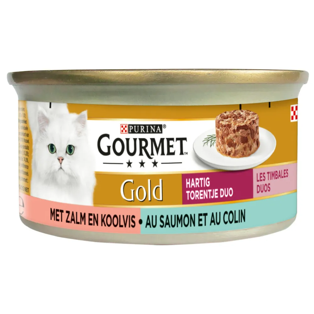 24x Gold Blik Hartig Torentje Zalm 85 gr^Gourmet Sale