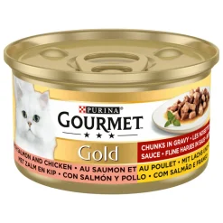 24x Gold Fijne Hapjes Zalm - Kip 85 gr^Gourmet Discount
