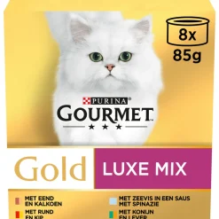 Kattenvoer<Gourmet 6x Gold Luxe Mix 8 x 85 gr