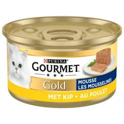 Outlet 24x Gold Mousse Kip 85 gr Kattenvoer