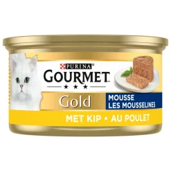 Outlet 24x Gold Mousse Kip 85 gr Kattenvoer