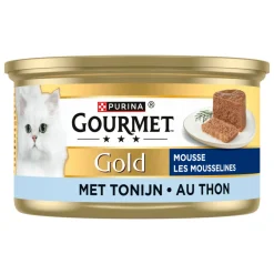 Outlet 24x Gold Mousse Tonijn 85 gr Kattenvoer
