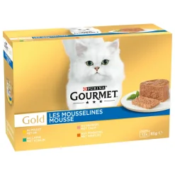 4x Gold Multipack Fijne Mousse Blauw 12 x 85 gr^Gourmet New