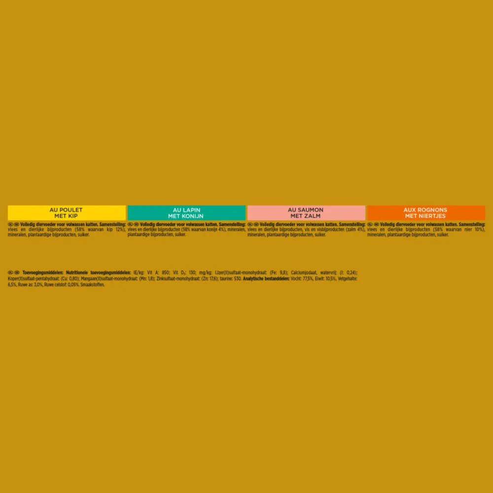 4x Gold Multipack Fijne Mousse Blauw 12 x 85 gr^Gourmet New