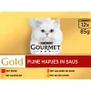 Best 4x Gold Multipack Fijne Hapjes Rood 12 x 85 gr Kattenvoer
