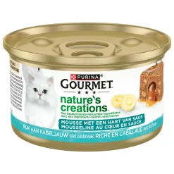 24x Nature's Creations Blik Mousse met Saus Kabeljauw 85 gr^Gourmet Best