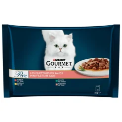 Outlet 12x Perle Mini Filets in Saus Multipack 4 x 85 gr Kattenvoer