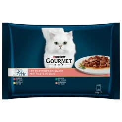 Outlet 12x Perle Mini Filets in Saus Multipack 4 x 85 gr Kattenvoer
