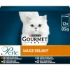 Kattenvoer<Gourmet 4x Perle Sauce Delight Vlees - Vis 12 x 85 gr