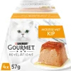 Kattenvoer<Gourmet 6x Revelations Mousse Kip 4 x 57 gr