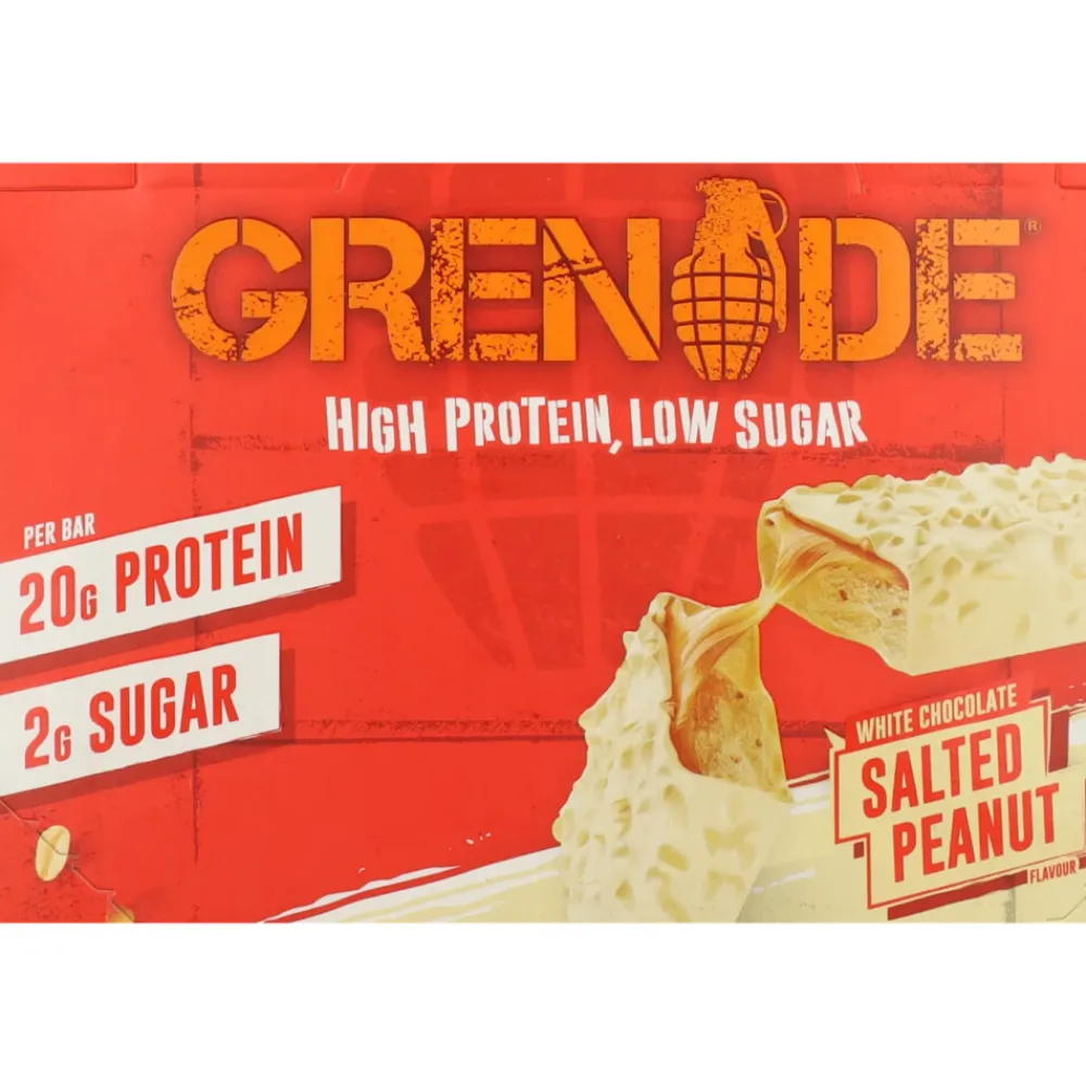 Hot 6x Protein Bars White Chocolate Salted Peanut 12 x 60 gr Sportvoeding & Drank|Snacks & Tussendoortjes