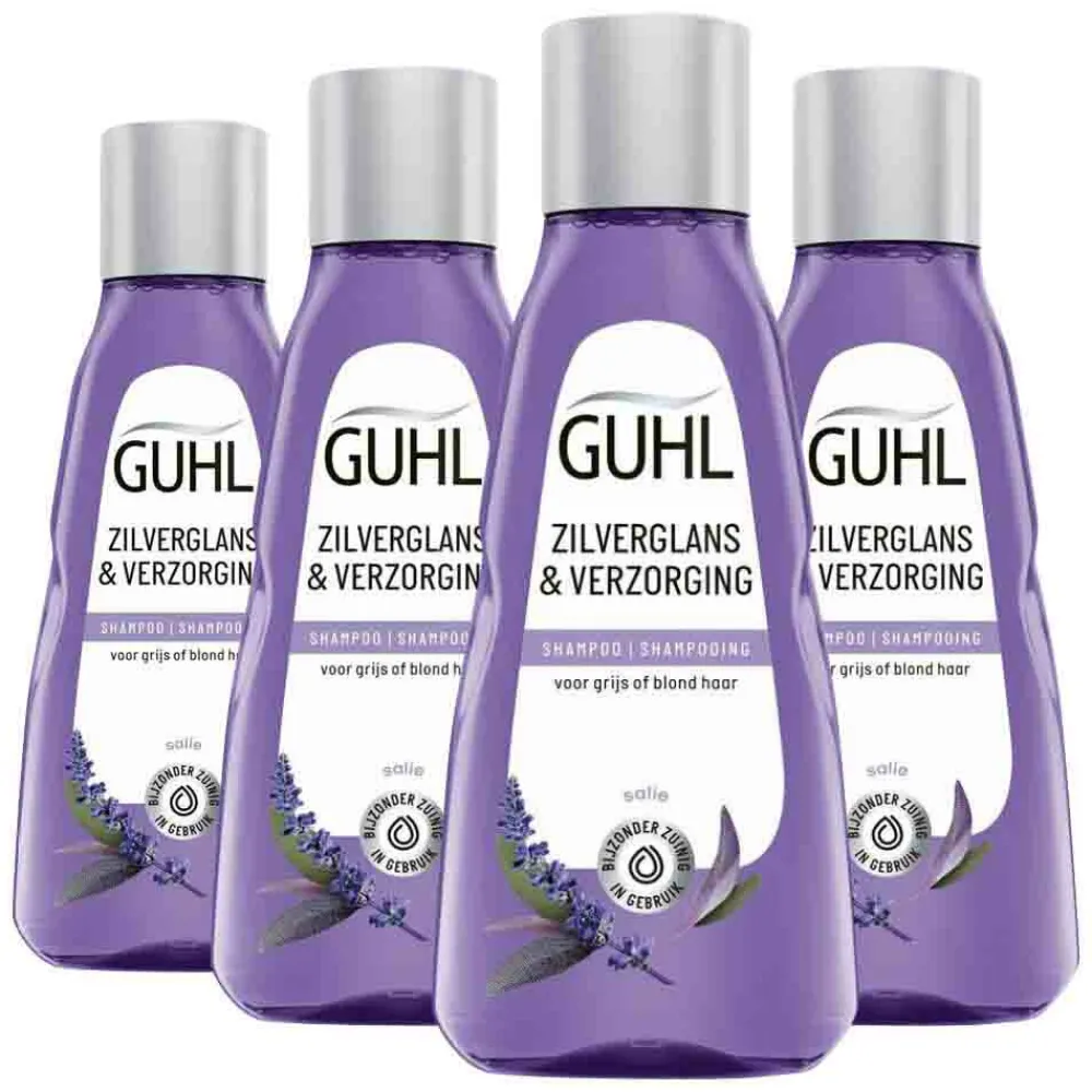 Shampoo<Guhl 4x Zilverglans & Verzorging Shampoo Mini 50 ml