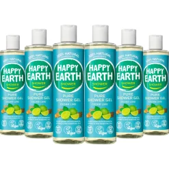 Bad & Douche<Happy Earth 6x 100% Natuurlijke Douchegel Cedar Lime 300 ml