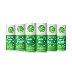 Deodorant<Happy Earth 6x 100% Natuurlijke Deodorant Roller Cucumber Matcha 75 ml
