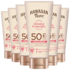 Zonbescherming<Hawaiian Tropic 6x Zonnebrand Glowing Protection Face Cream SPF 50 50 ml