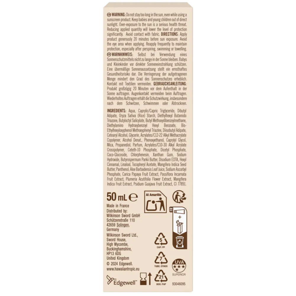 Zonbescherming<Hawaiian Tropic 6x Zonnebrand Glowing Protection Face Cream SPF 50 50 ml