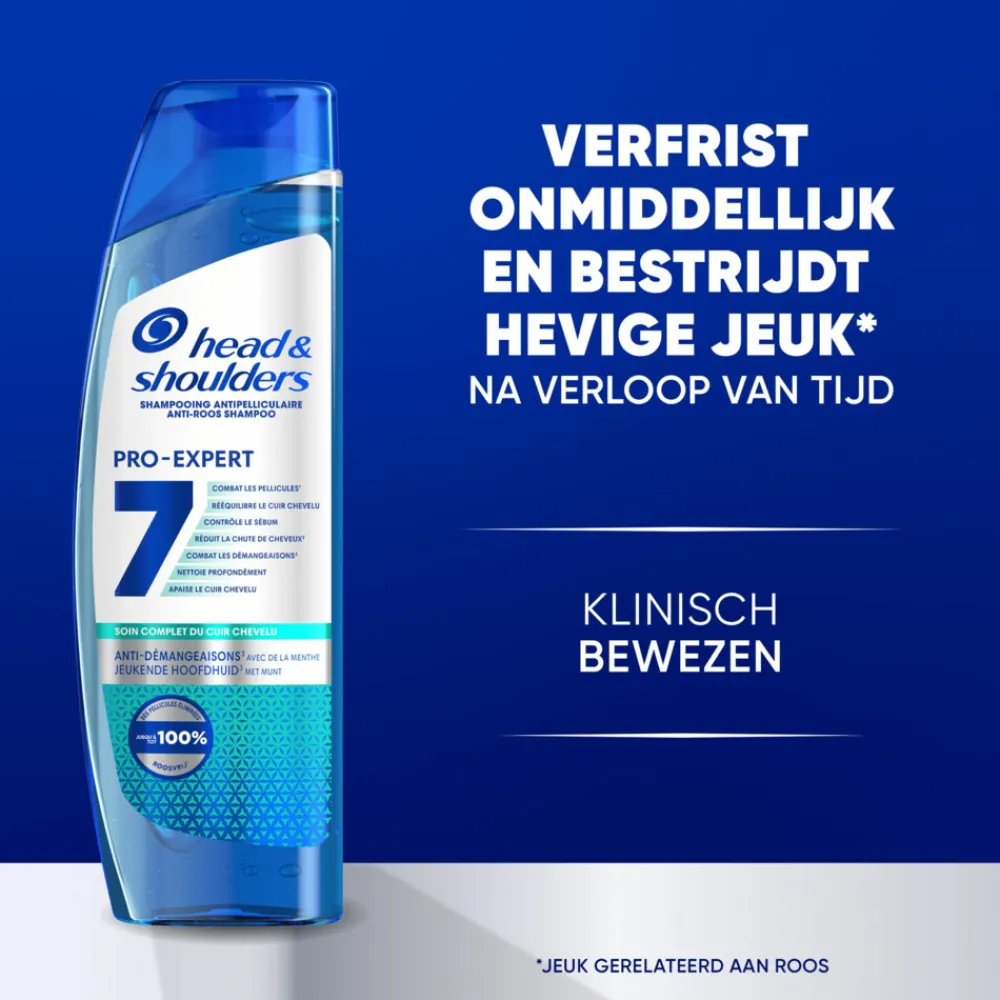 Shampoo<Head & Shoulders 6x Shampoo Pro-Expert 7 Jeukende Hoofdhuid 250 ml