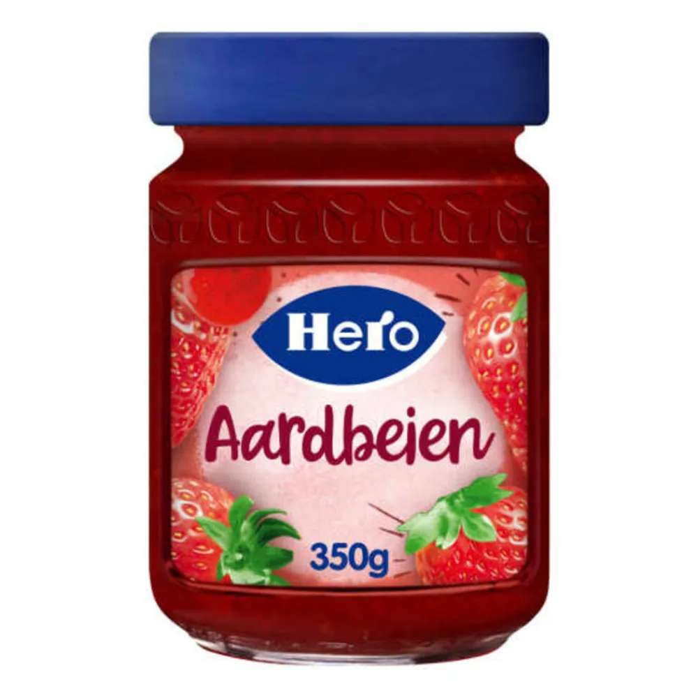 Beleg<Hero 3x Fruitspread Aardbeien 350 gr