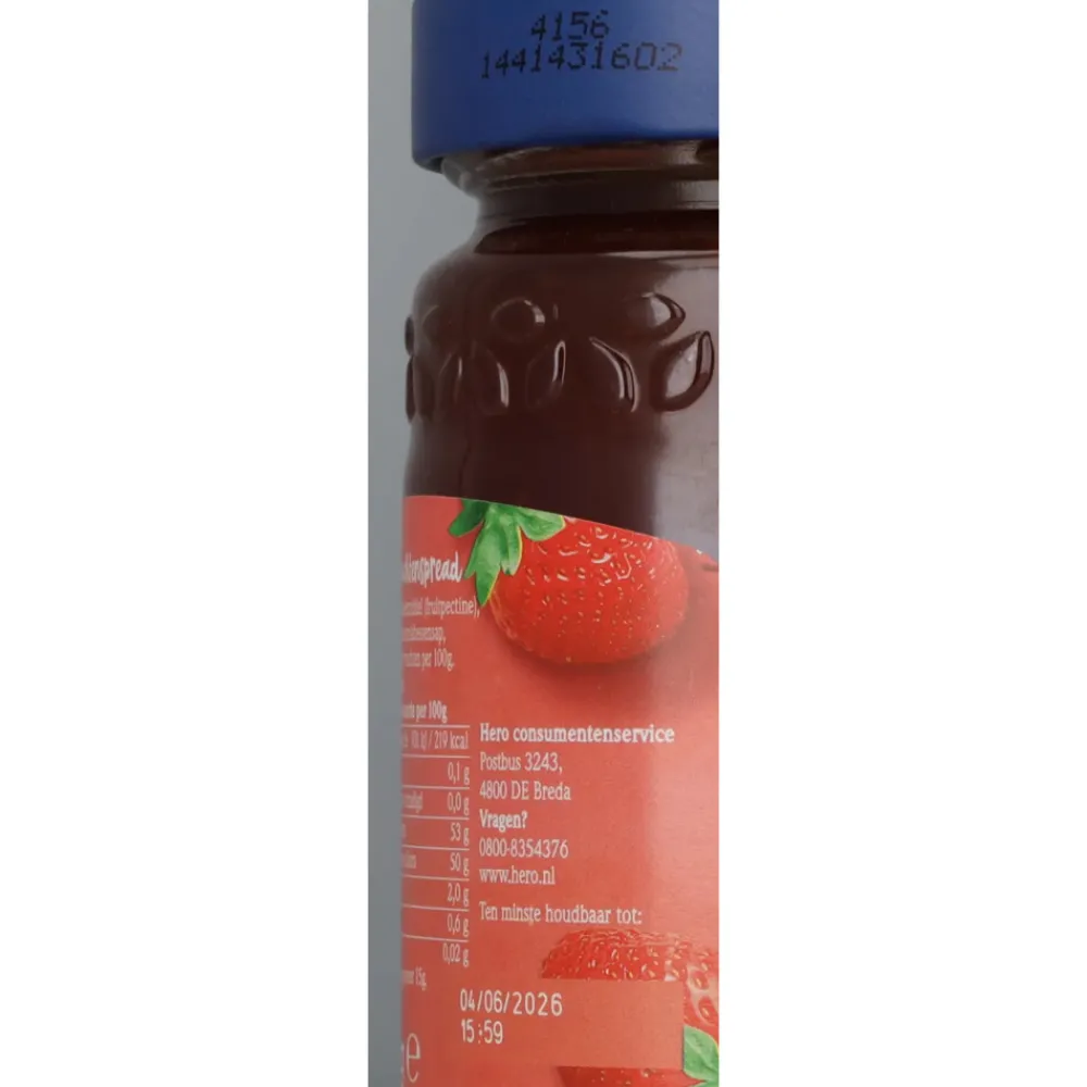 Beleg<Hero 3x Fruitspread Aardbeien 350 gr