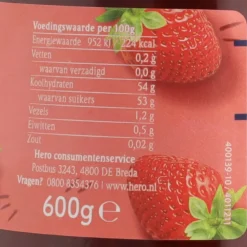 Beleg<Hero 3x Jam Aardbeien 600 gr