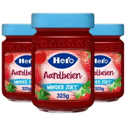 3x Jam Minder Zoet Aardbeien 325 gr^Hero Online