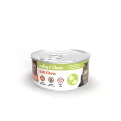 Kattenvoer<HobbyFirst Feline 12x Blik Zachte Filets Kalkoen & Kaas 70 gr