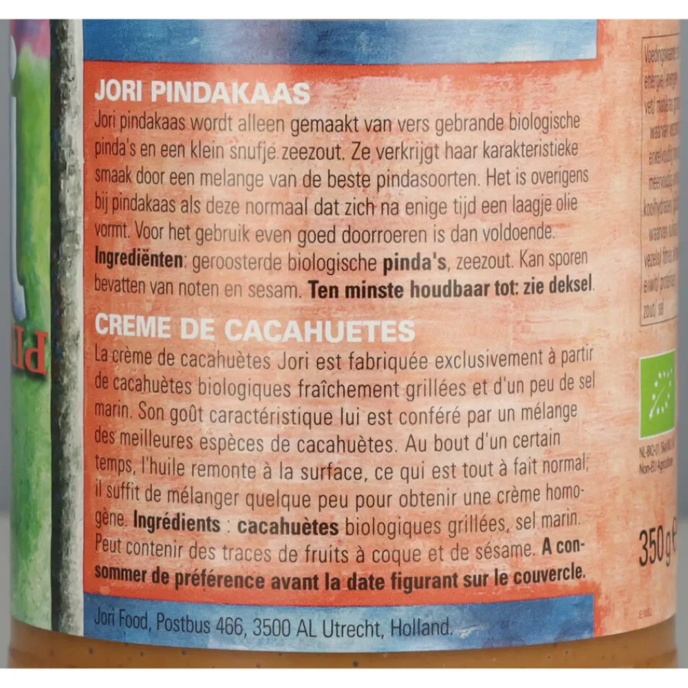 3x Jori Pindakaas met zout Bio 350 gr^Horizon Best