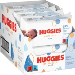 Babydoekjes<Huggies 8x Billendoekjes Pure Extra Care Sensitive 99% Water 56 stuks