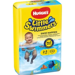 Luiers<Huggies 3x Little Swimmers maat 2-3 (3-8 kg) 12 stuks