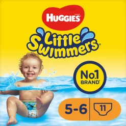 Luiers<Huggies 3x Little Swimmers Maat 5-6 (12-18 kg) 11 stuks