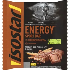 Sportvoeding & Drank|Snacks & Tussendoortjes<Isostar 3x High Energy Sportreep Chocolade 3 x 40 gr