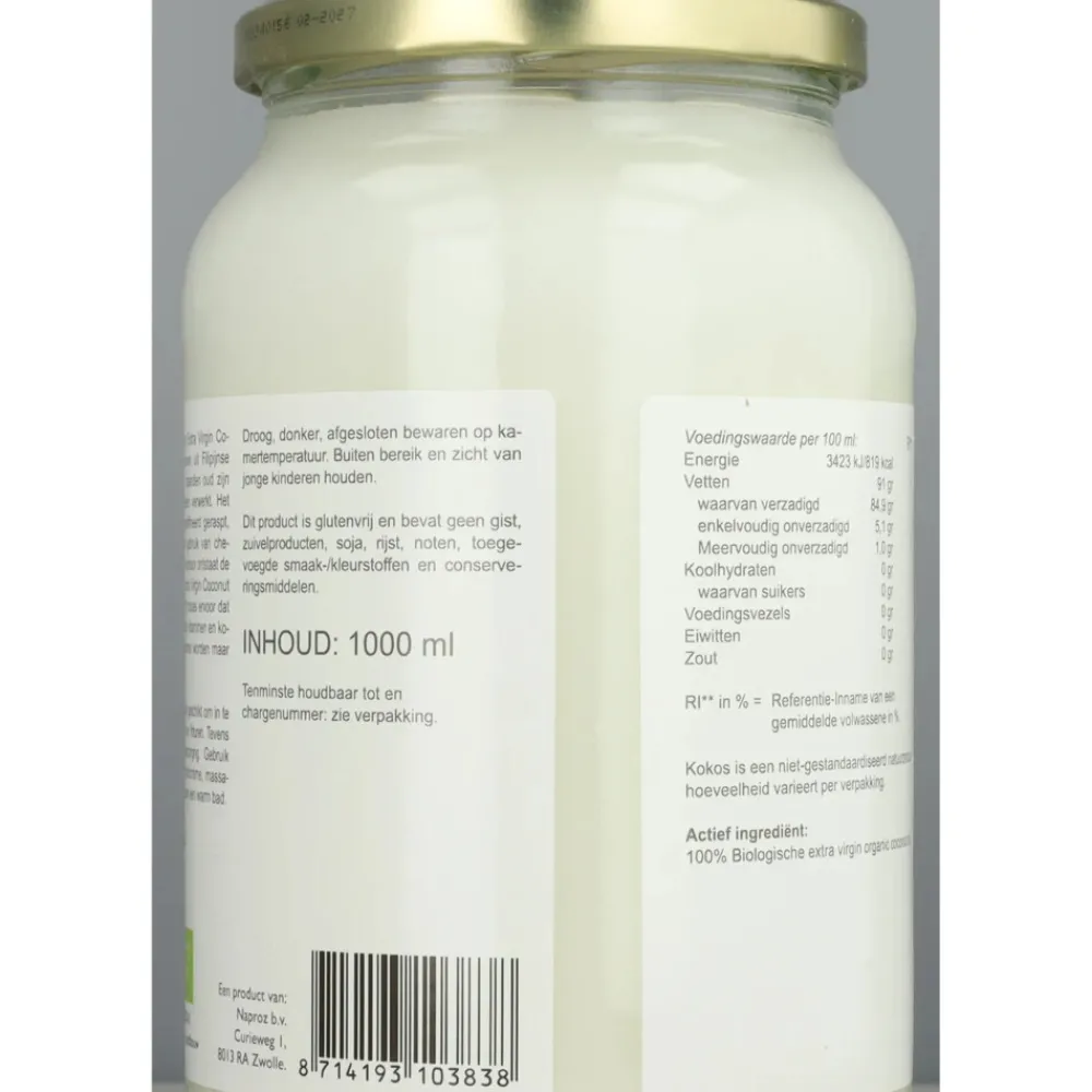 Olie & Azijn<Its Amazing 3x It's Amazing logische Kokosolie Extra Virgin 1000 ml
